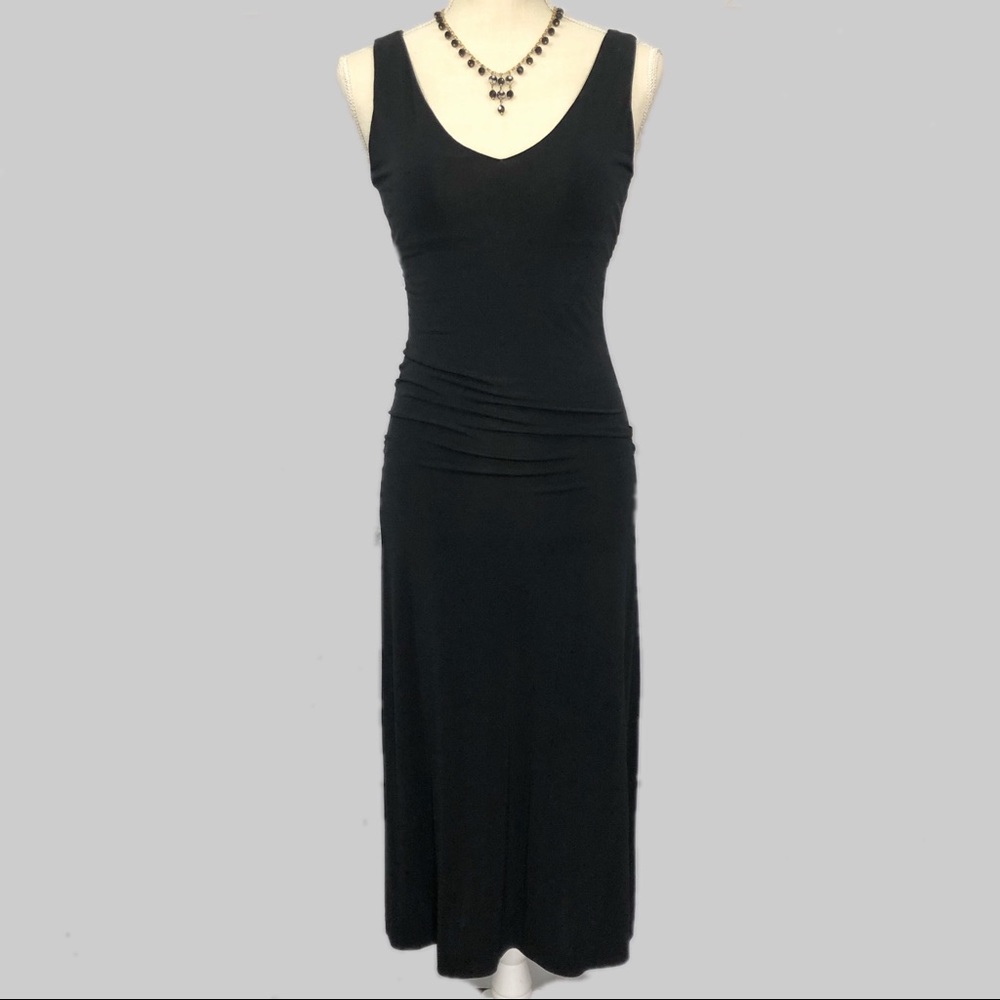 J.Crew Black Ruched Waist Dress